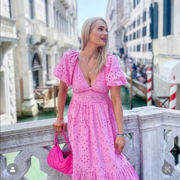 zara pink embroidered dress ZARA. Long embroidered dress Ts – Hibuy market main image 0